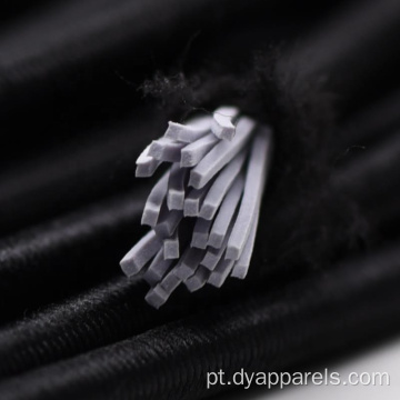Cordão elástico redondo de 4 mm cordão de bungee preto